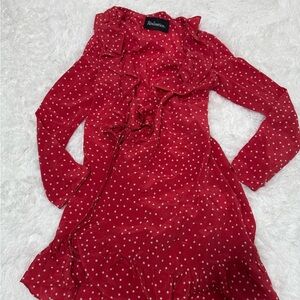 Realisation Par Red Polka Dot Mini Dress